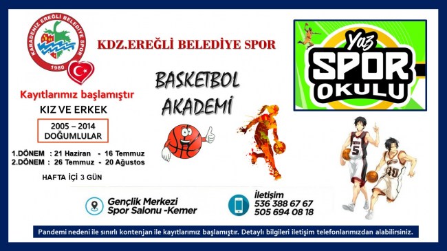 Basketbol Yaz Spor Okulları Açılıyor